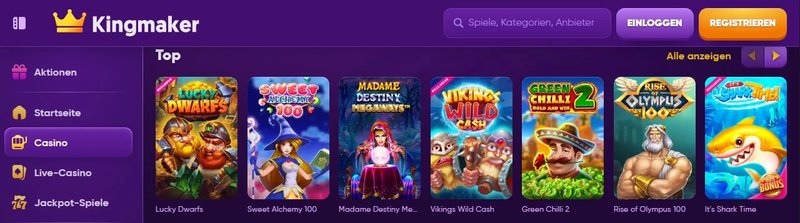 Kingmaker casino app in Germany